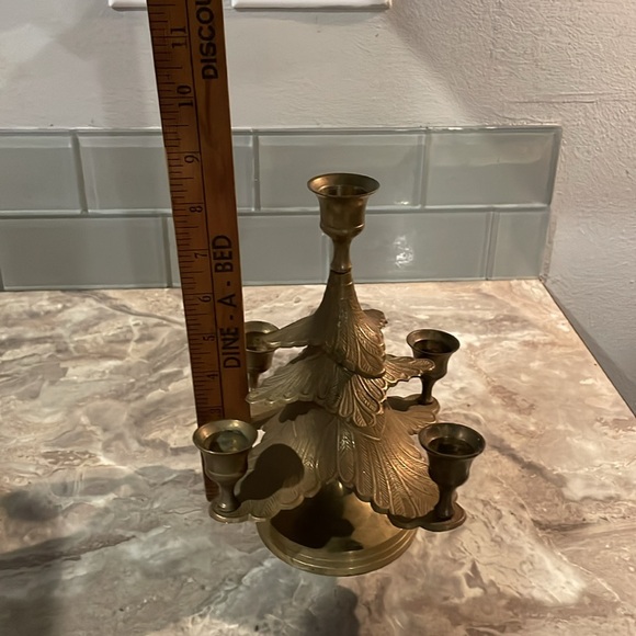 Vintage Solid Brass Candleholder Made in India - Picture 5 of 6